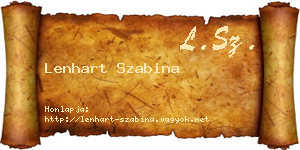 Lenhart Szabina névjegykártya