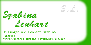 szabina lenhart business card